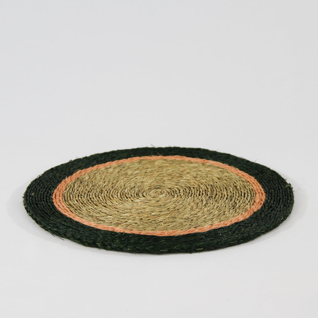 Woven Placemat - Blush and Green